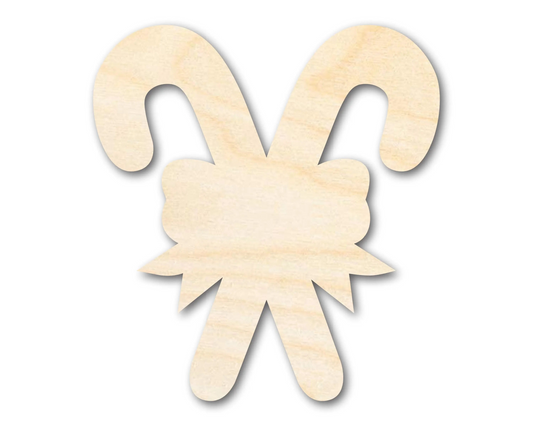 Bigger Better | Unfinished Wood Candy Cane Shape |  DIY Craft Cutout