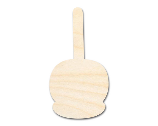 Bigger Better | Unfinished Wood Candy Caramel Apple Shape |  DIY Craft Cutout