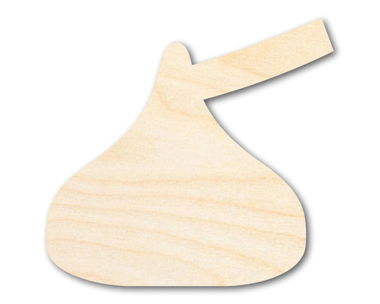 Unfinished Wood Candy Kiss Shape - Craft - up to 46" DIY