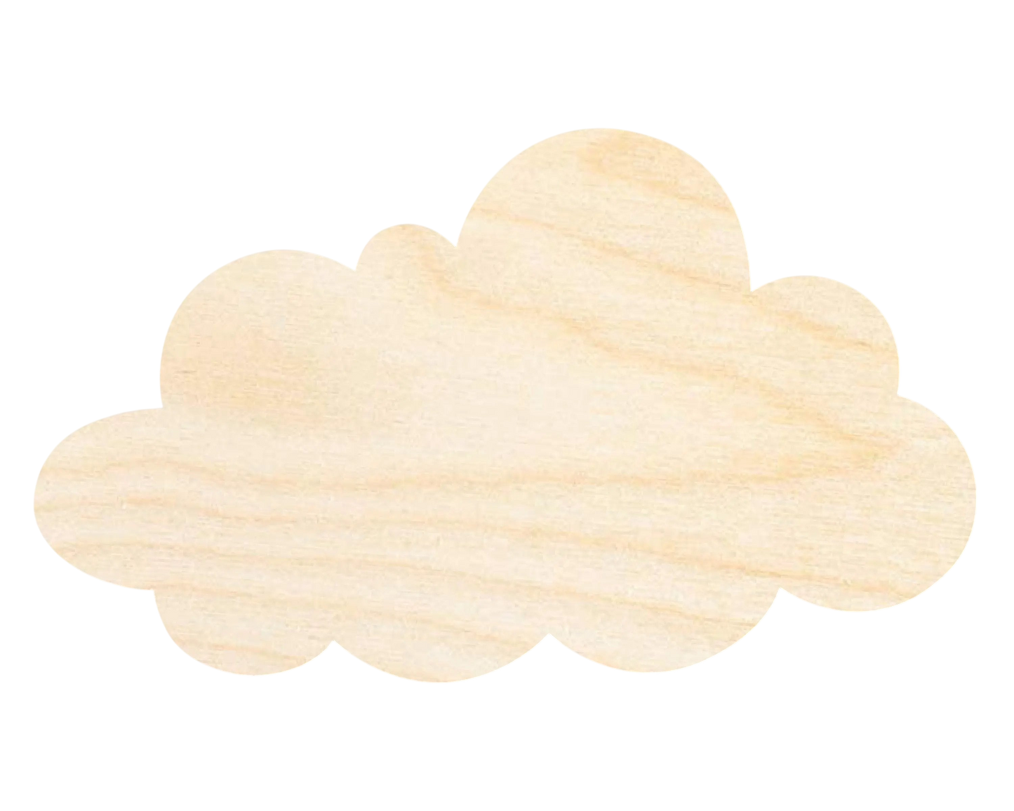 Unfinished Wood Cloud Silhouette - Craft- up to 46" DIY