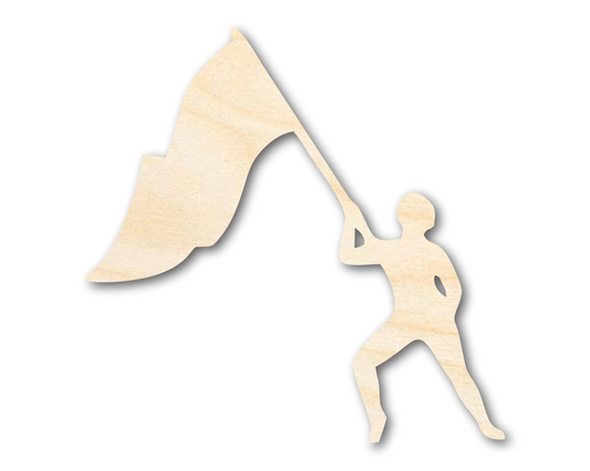 Unfinished Wood Color Guard Shape | DIY Craft Cutout | up to 46" DIY