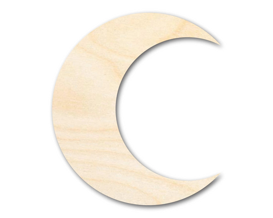 Bigger Better | Unfinished Wood Crescent Moon Shape | DIY Craft Cutout |