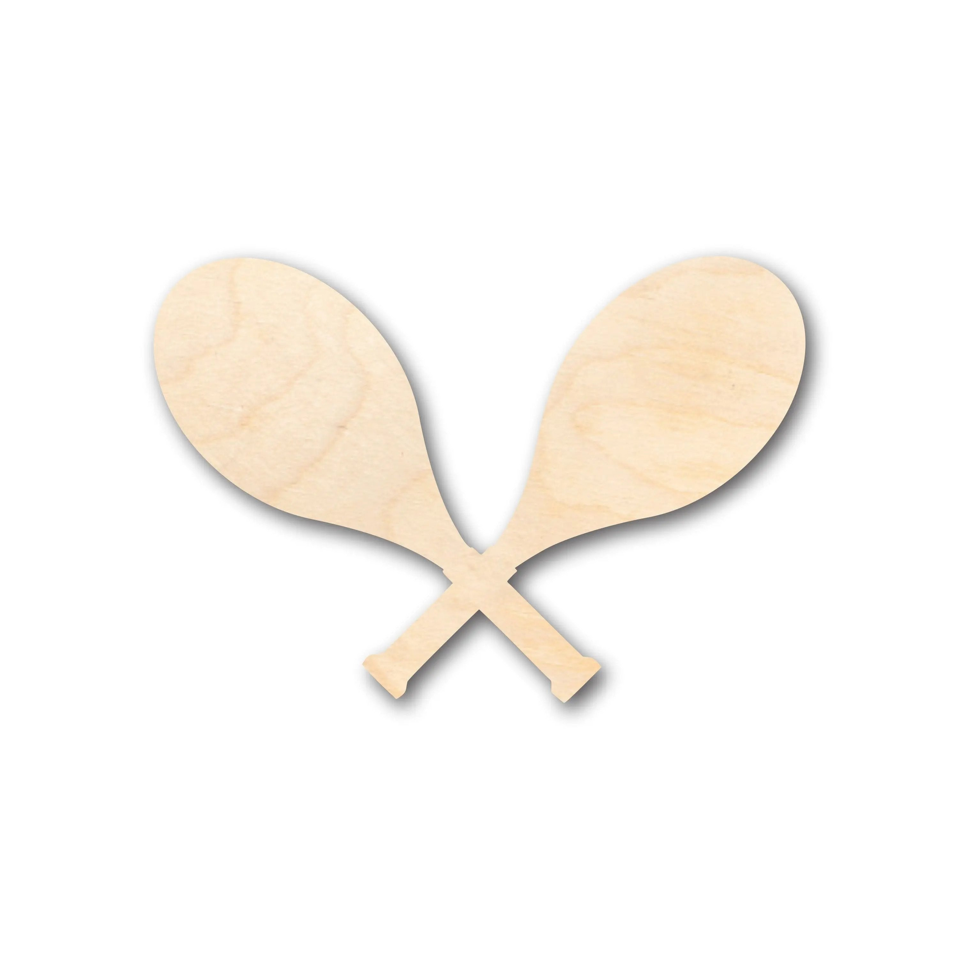 Unfinished Wood Crossed Tennis Rackets Shape - Craft - up to 46" DIY
