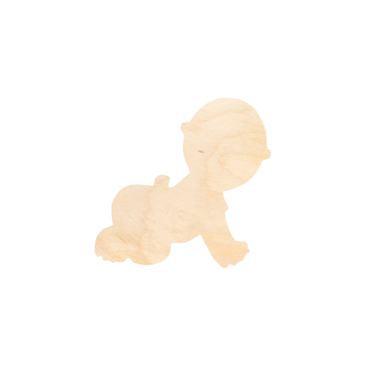 Unfinished Wood Cute Baby Shape - Craft - up to 46" DIY