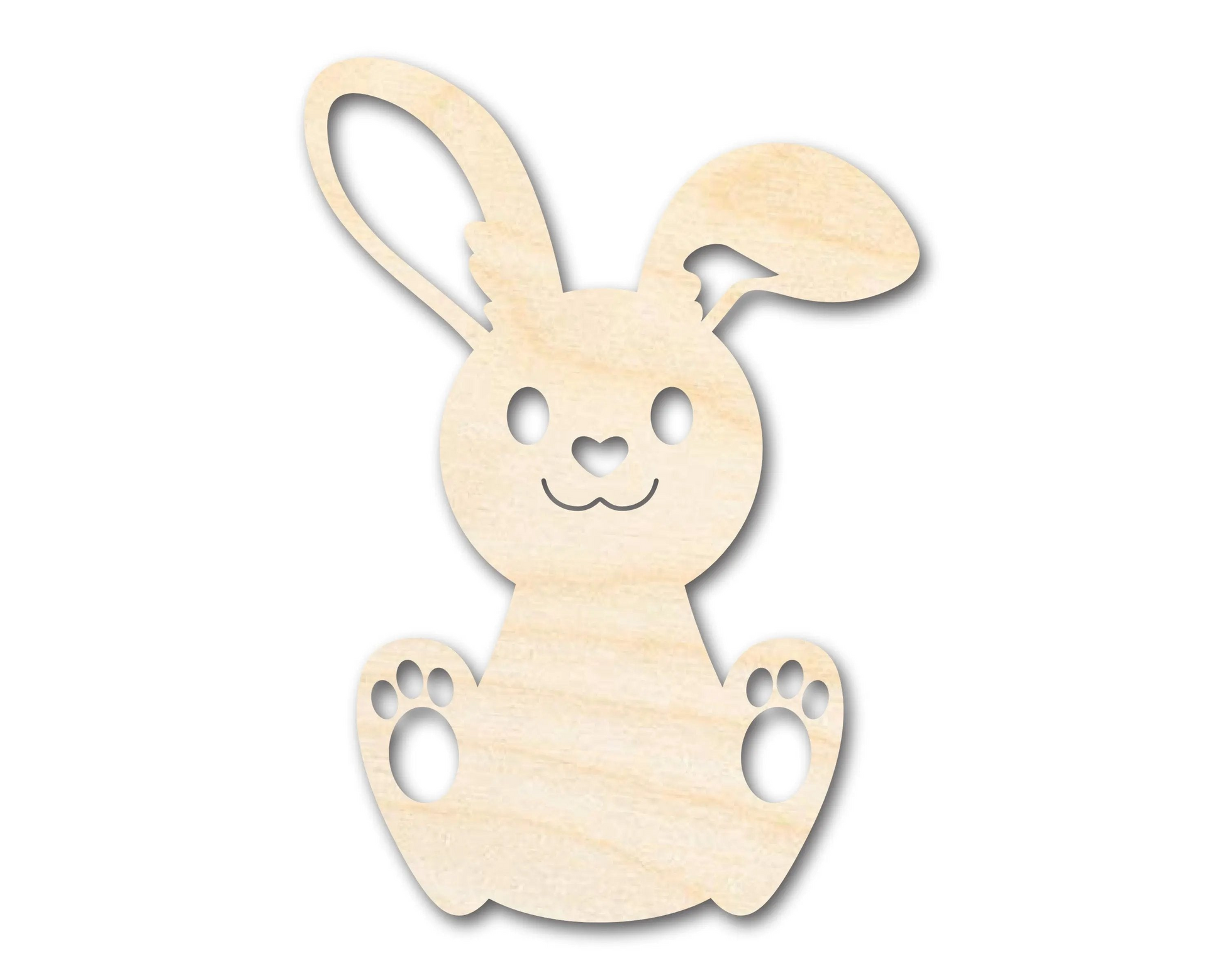 Unfinished Wood Cute Bunny Shape - Easter Spring Kids Craft - up to 46" DIY