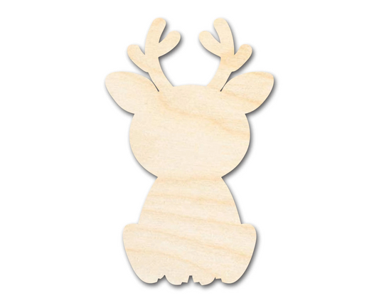 Unfinished Wood Cute Deer Shape | DIY Craft Cutout | up to 46" DIY