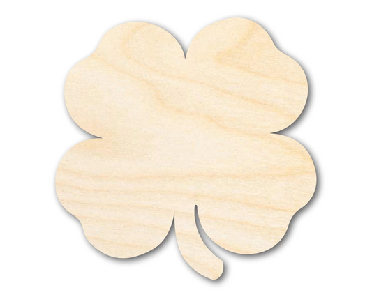 Unfinished Wood Cute Four Leaf Clover Shape - Craft - up to 46" DIY