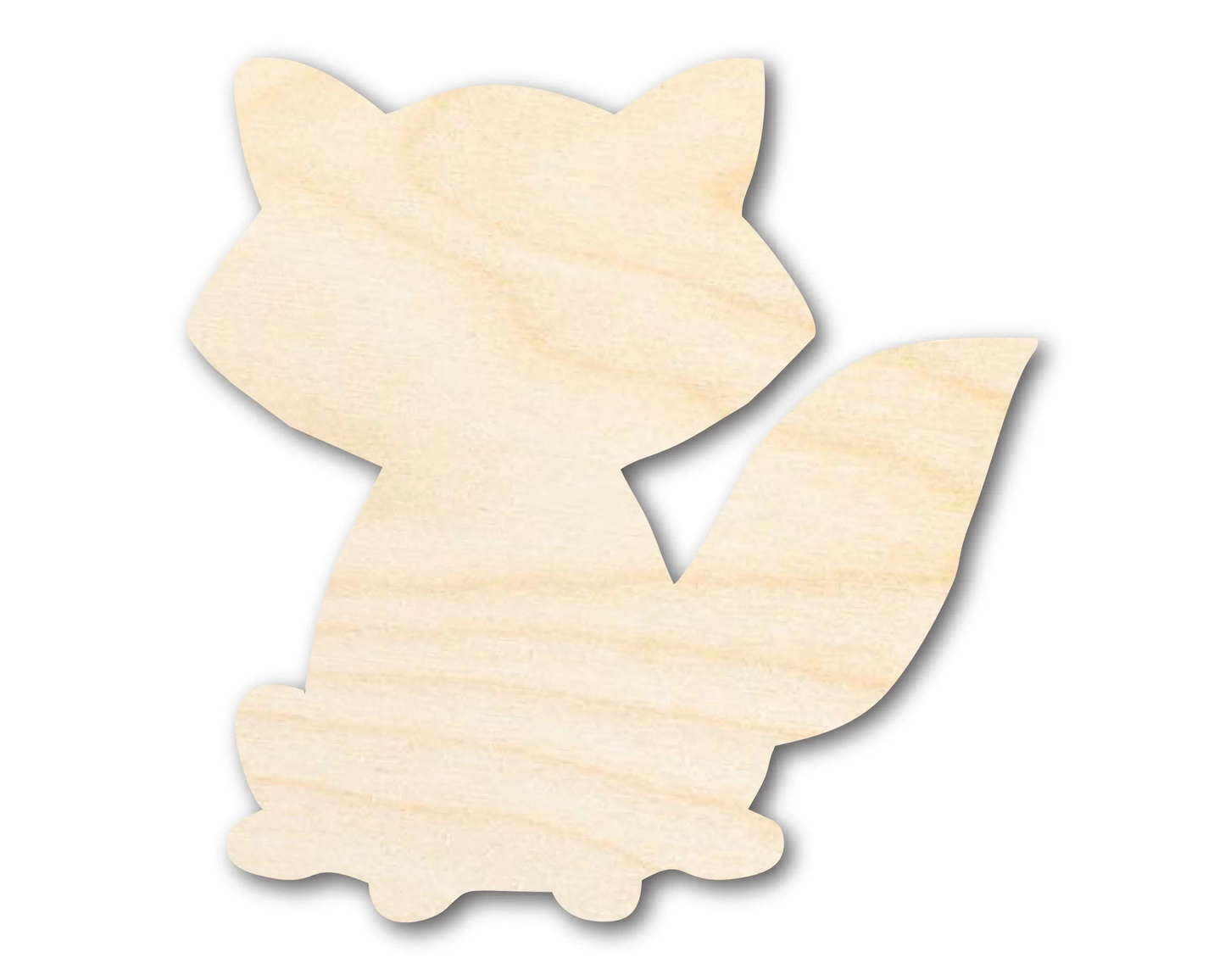 Unfinished Wood Cute Fox Shape | DIY Craft Cutout | up to 46" DIY