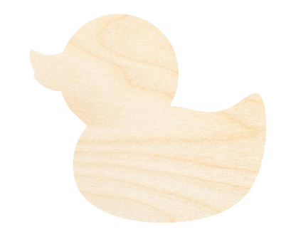 Unfinished Wood Cute Rubber Duck Shape | DIY Craft Cutout | up to 46" DIY