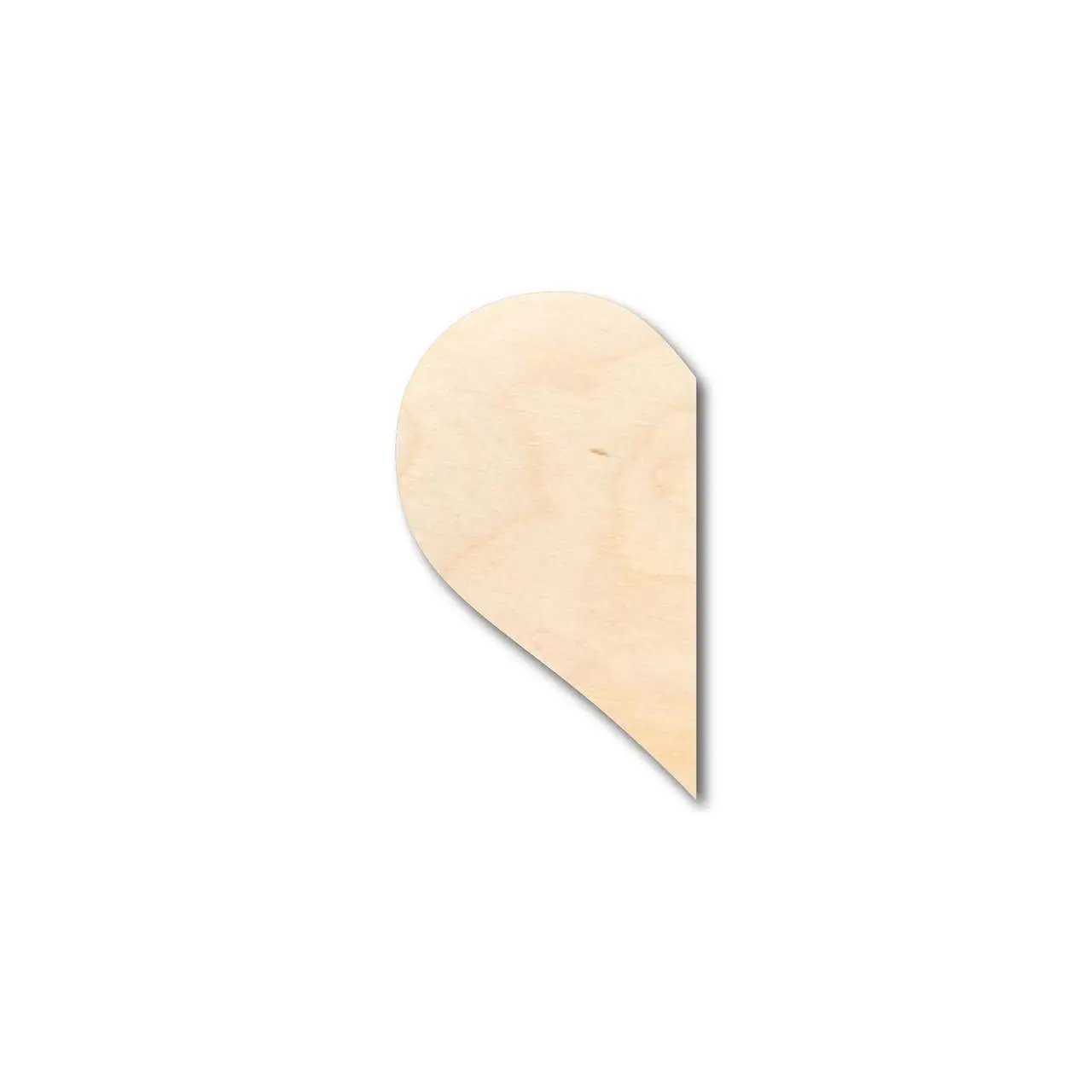 Unfinished Wood Cutout Craft Half Heart Shape up to 46" DIY Valentines day wedding shower