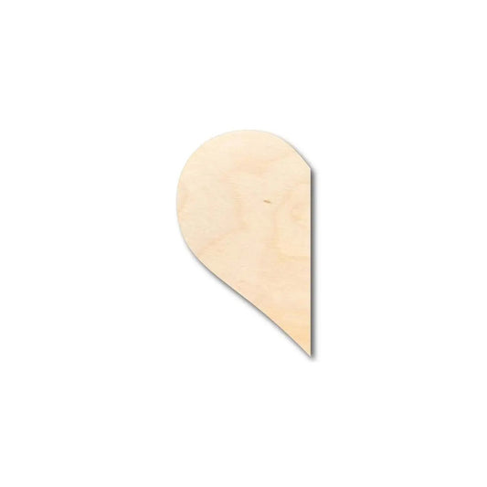 Unfinished Wood Cutout Craft Half Heart Shape up to 46" DIY Valentines day wedding shower