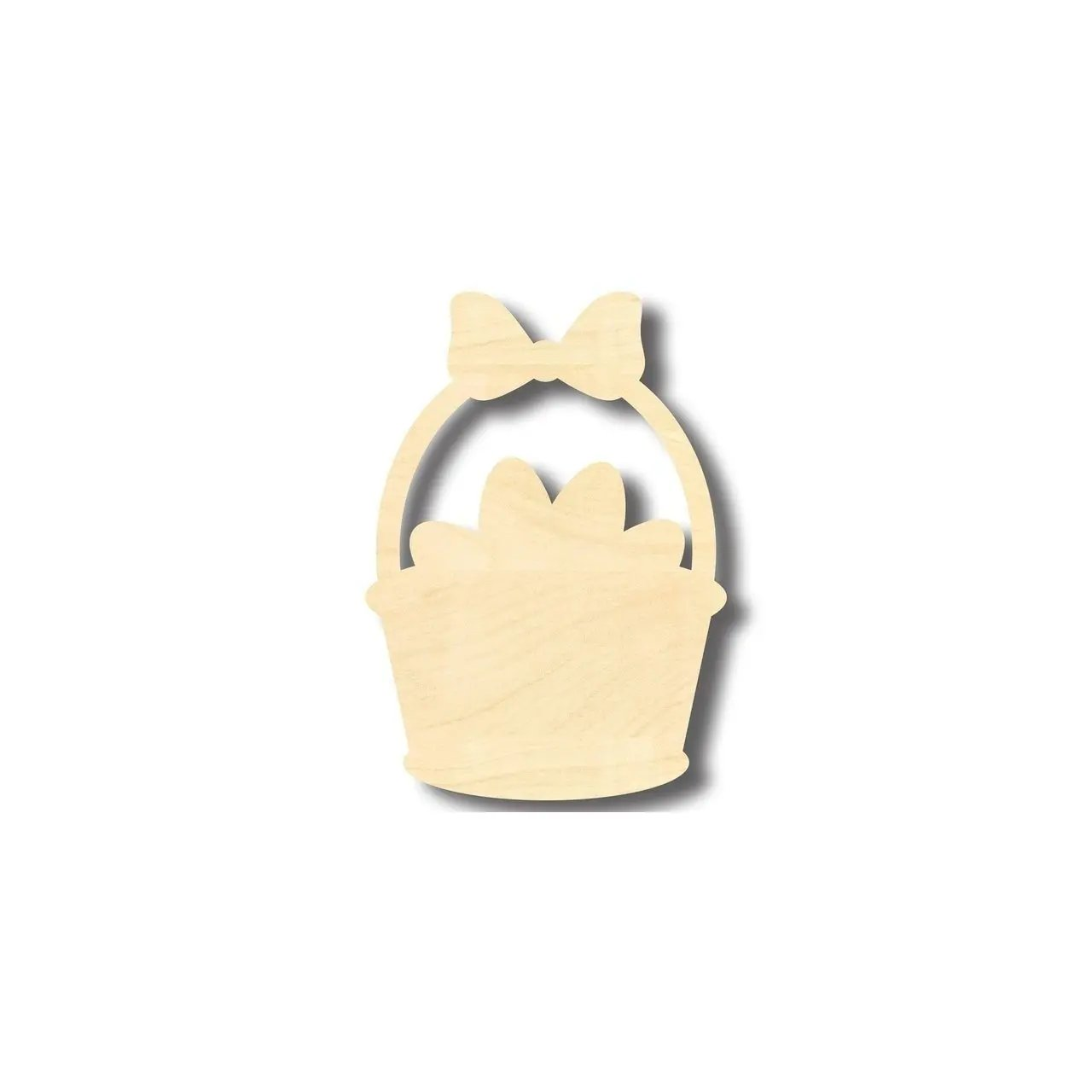 Unfinished Wood Easter Basket Shape - Eggs - Craft - up to 46" DIY