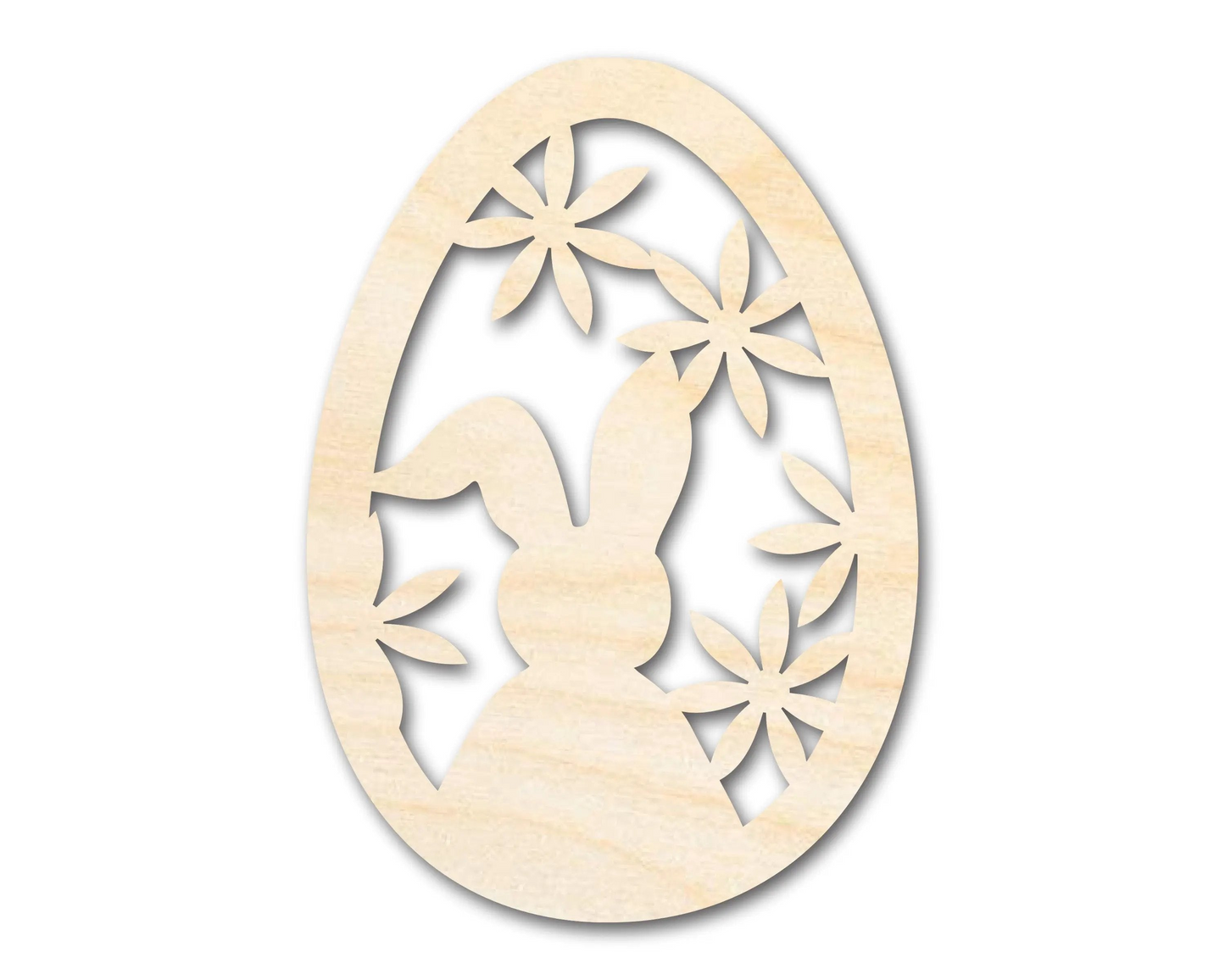 Unfinished Wood Easter Bunny Flower Egg Shape - Easter Craft - up to 46" DIY