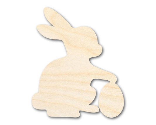 Unfinished Wood Easter Bunny Shape - Easter Bunny Egg Craft - up to 46" DIY