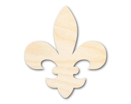 Bigger Better | Unfinished Wood Fleur di Lis Shape | DIY Craft Cutout |