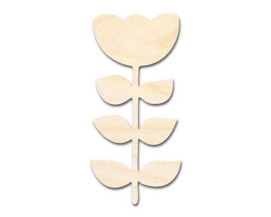 Bigger Better | Unfinished Wood Folk Tulip Shape | DIY Craft Cutout |