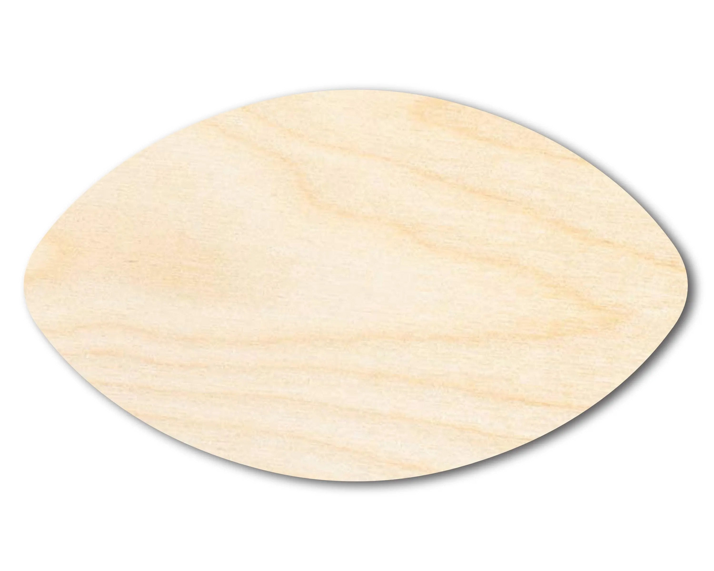 Bigger Better | Unfinished Wood Football Shape | DIY Craft Cutout |