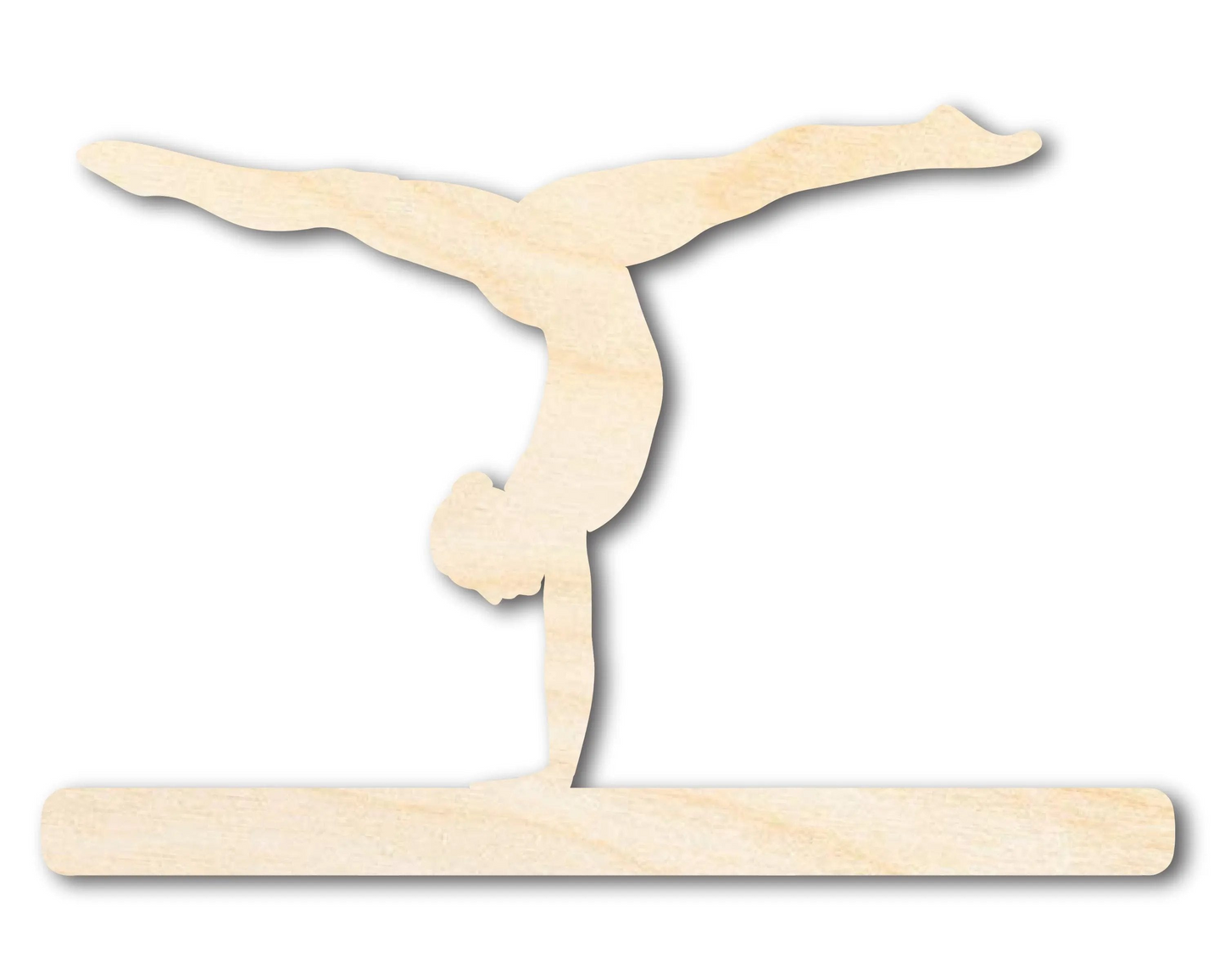 Unfinished Wood Gymnast Balance Beam Shape | DIY Craft Cutout | up to 46" DIY