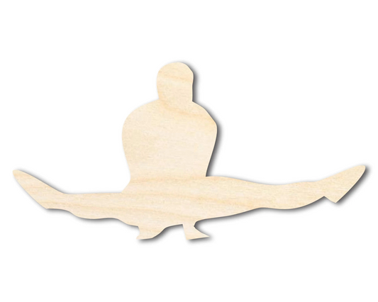 Unfinished Wood Gymnast Press Up Shape | DIY Craft Cutout | up to 46" DIY