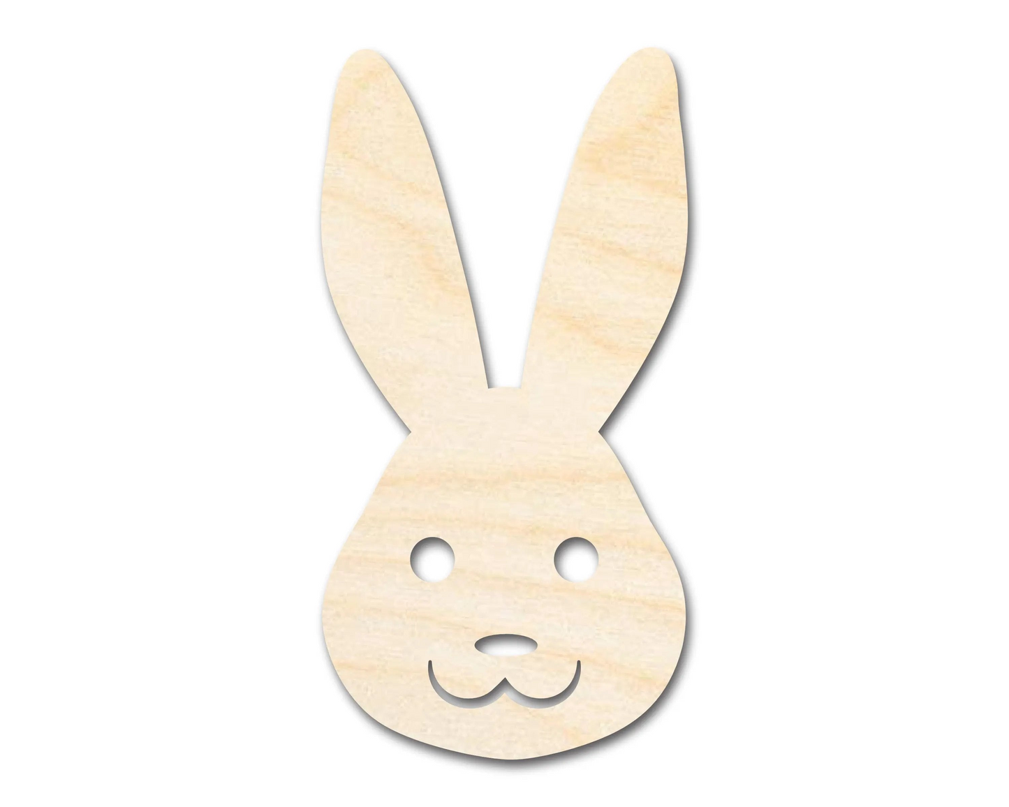 Unfinished Wood Happy Bunny Shape - Bunny Head Craft - up to 46" DIY