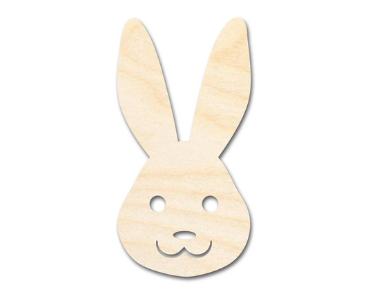 Unfinished Wood Happy Bunny Shape - Bunny Head Craft - up to 46" DIY
