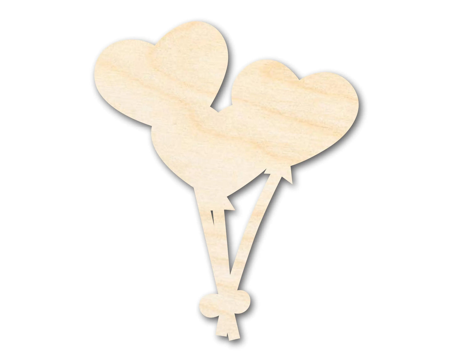 Unfinished Wood Heart Balloons Shape | DIY Craft Cutout | up to 46" DIY
