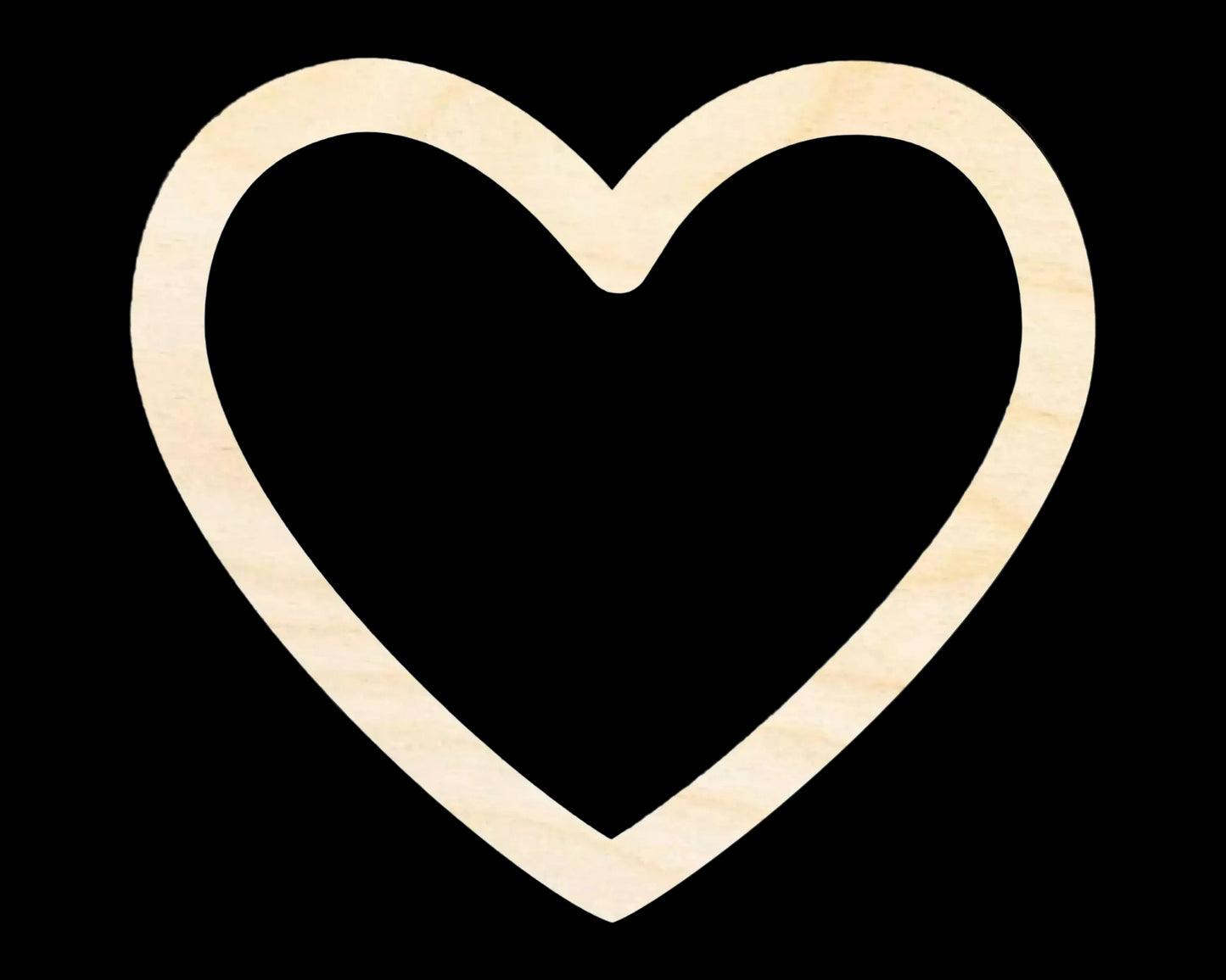 Unfinished Wood Heart Border Silhouette | Valentine's Day | Wedding | DIY Craft Cutout 