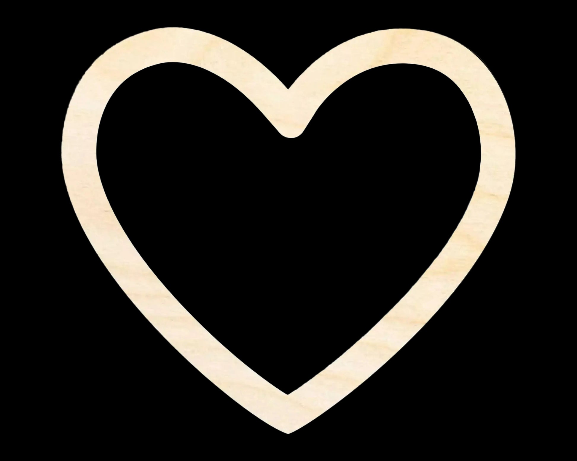 Unfinished Wood Heart Border Silhouette | Valentine's Day | Wedding | DIY Craft Cutout 