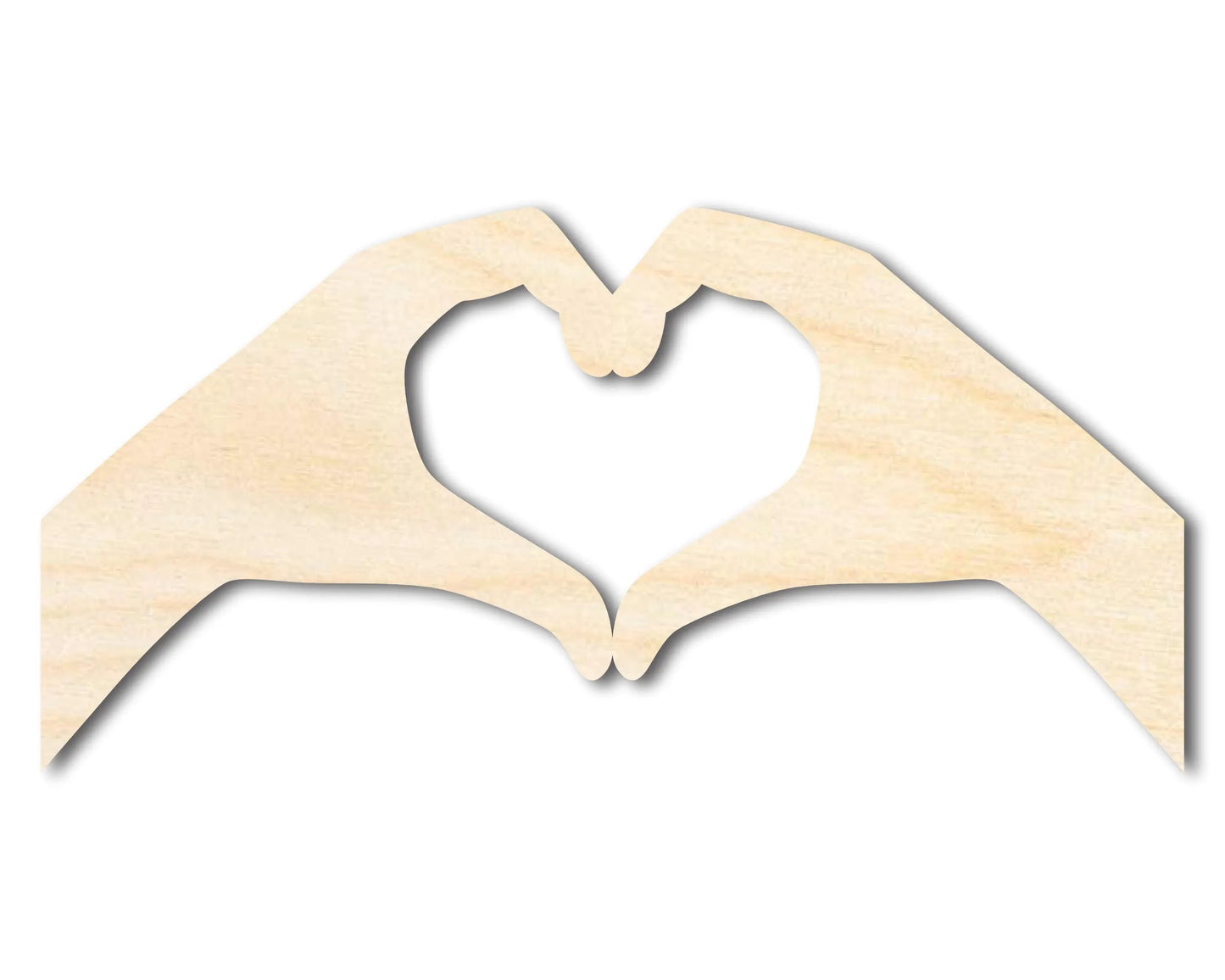 Unfinished Wood Heart Hands Shape | DIY Craft Cutout | up to 46" DIY