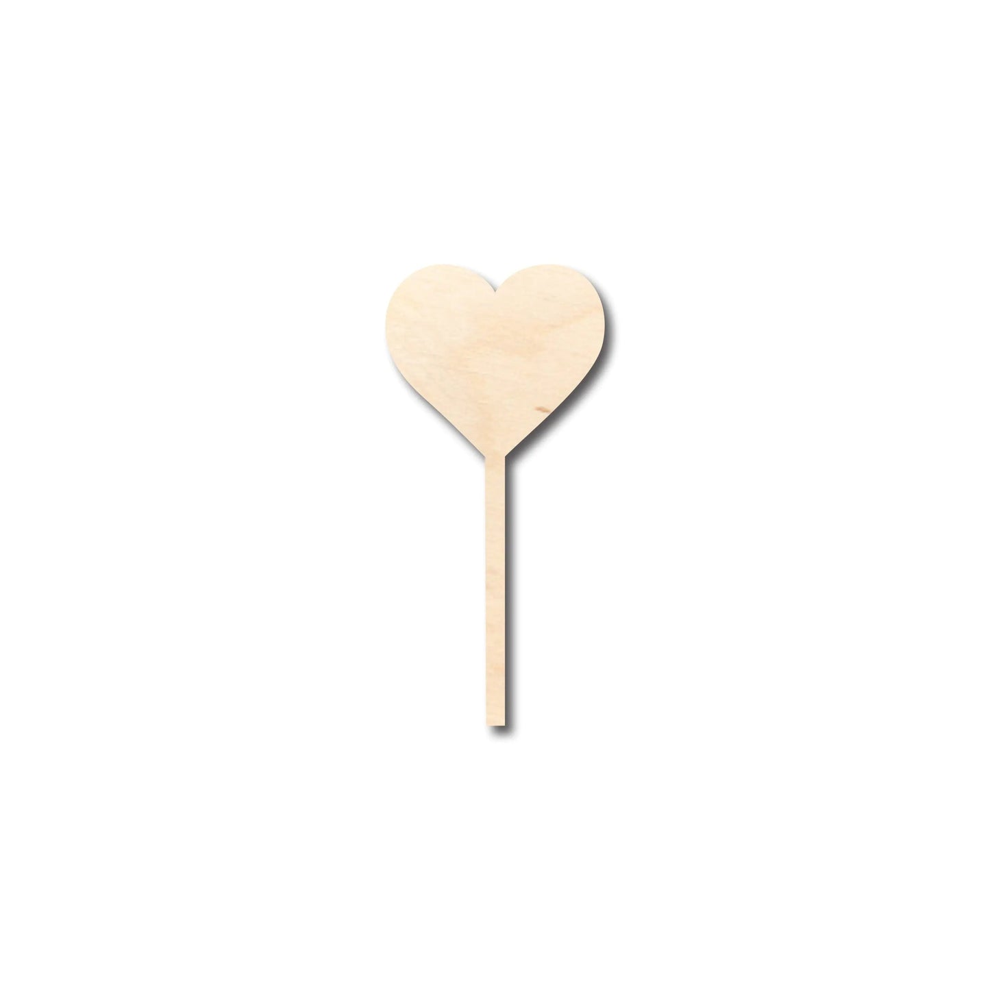 Unfinished Wood Heart Stick Lolipop Shape - Craft - up to 46" DIY