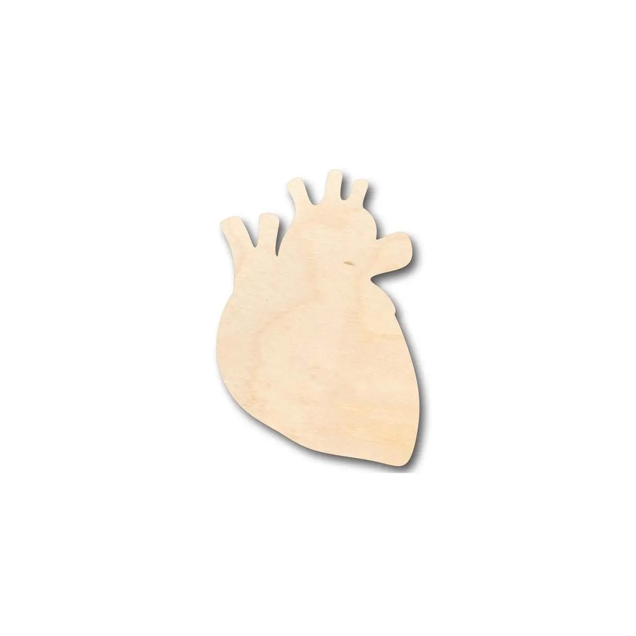 Unfinished Wood Human Heart Shape - Craft - up to 46" DIY