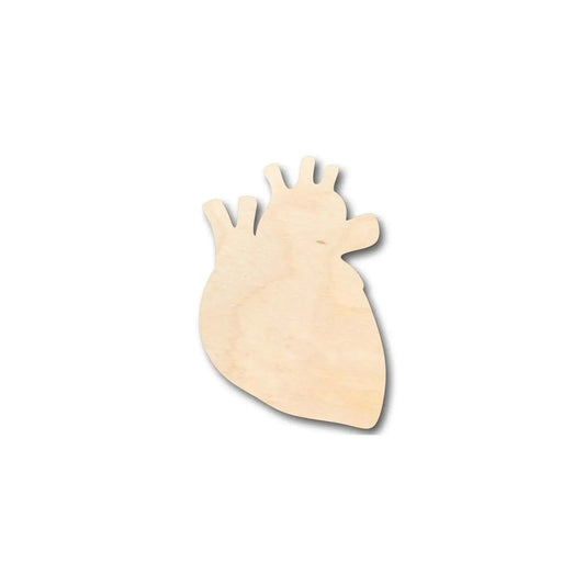 Unfinished Wood Human Heart Shape - Craft - up to 46" DIY