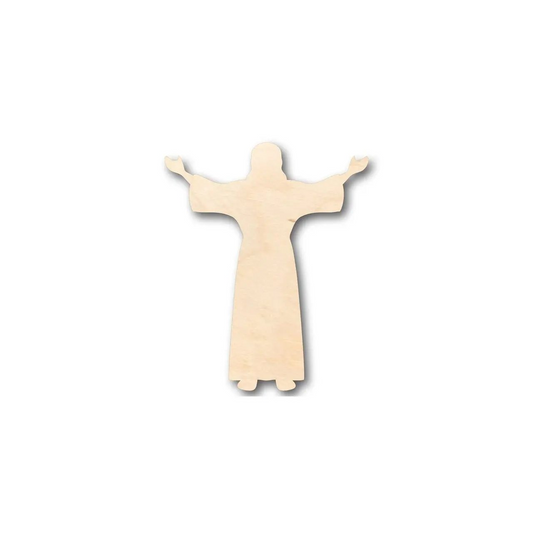 Unfinished Wood Jesus Preaching Shape - Easter - Christian - Craft - up to 46" DIY