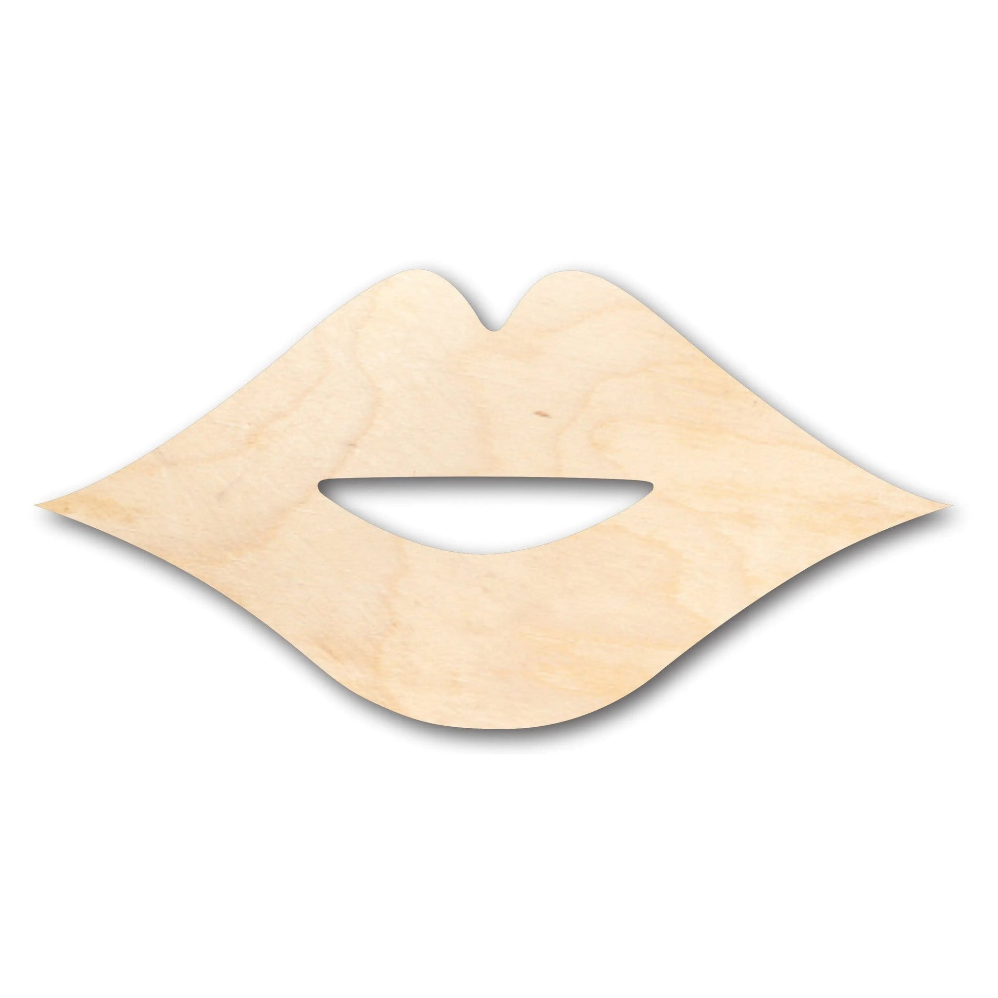 Unfinished Wood Lips Kiss Shape - Craft - up to 46" DIY