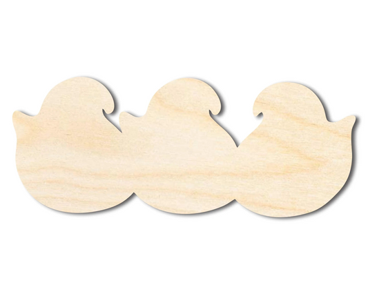 Unfinished Wood Marshmellow Chicks Shape | DIY Craft Cutout | up to 46" DIY