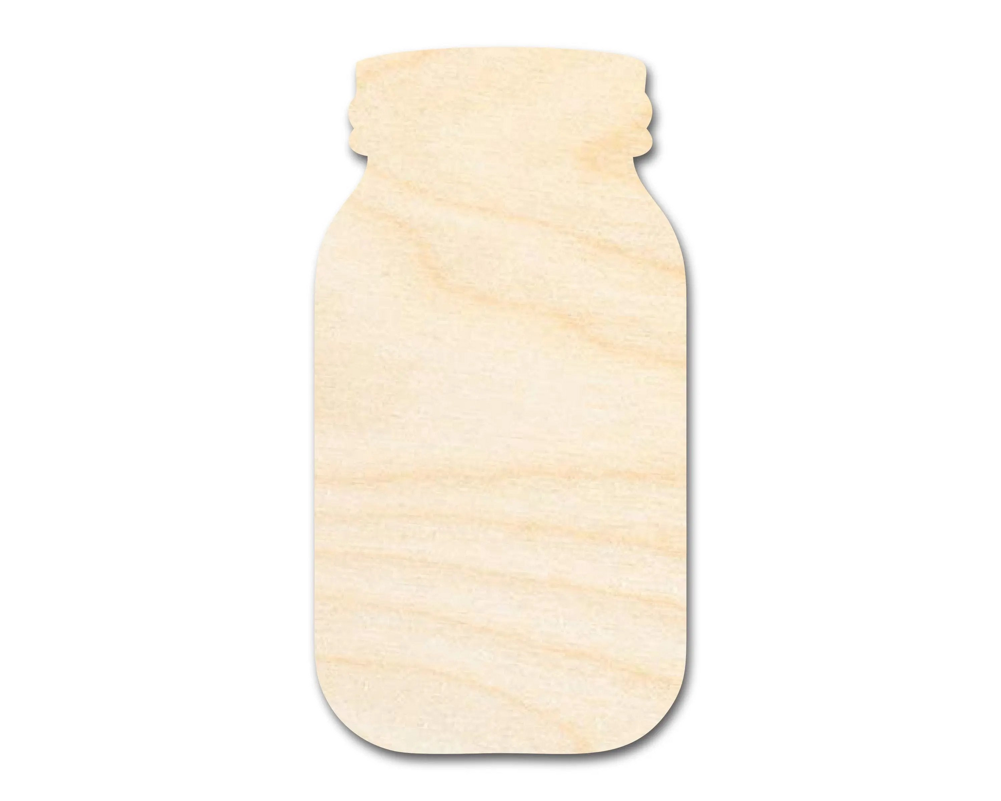 Bigger Better | Unfinished Wood Mason Jar Shape |  DIY Craft Cutout