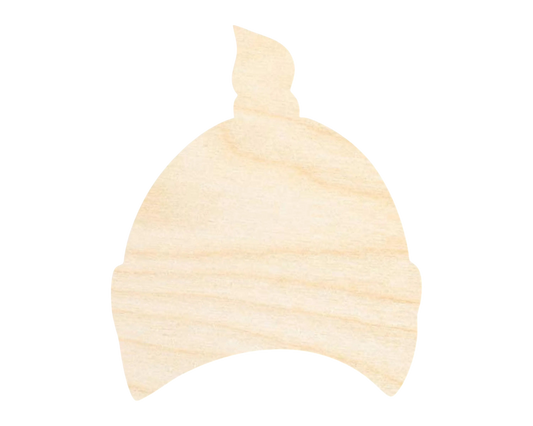 Unfinished Wood Newborn Baby Hat Shape | DIY Craft Cutout | up to 46" DIY