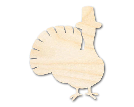 Unfinished Wood Pilgrim Turkey Shape - Craft - up to 46"