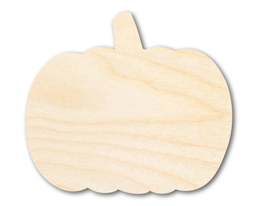 Bigger Better | Unfinished Wood Pumpkin Silhouette |  DIY Craft Cutout