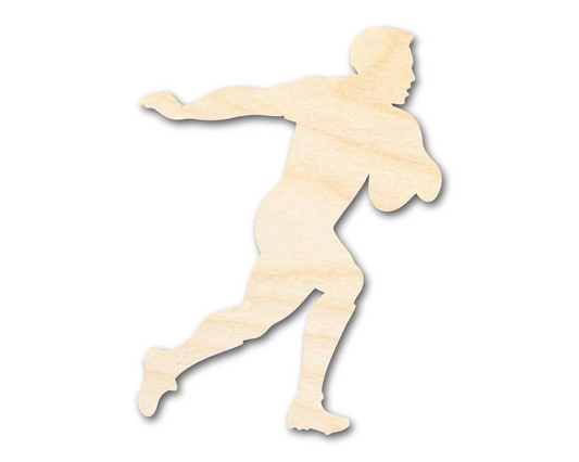 Unfinished Wood Rugby Player Shape | DIY Craft Cutout | up to 46" DIY