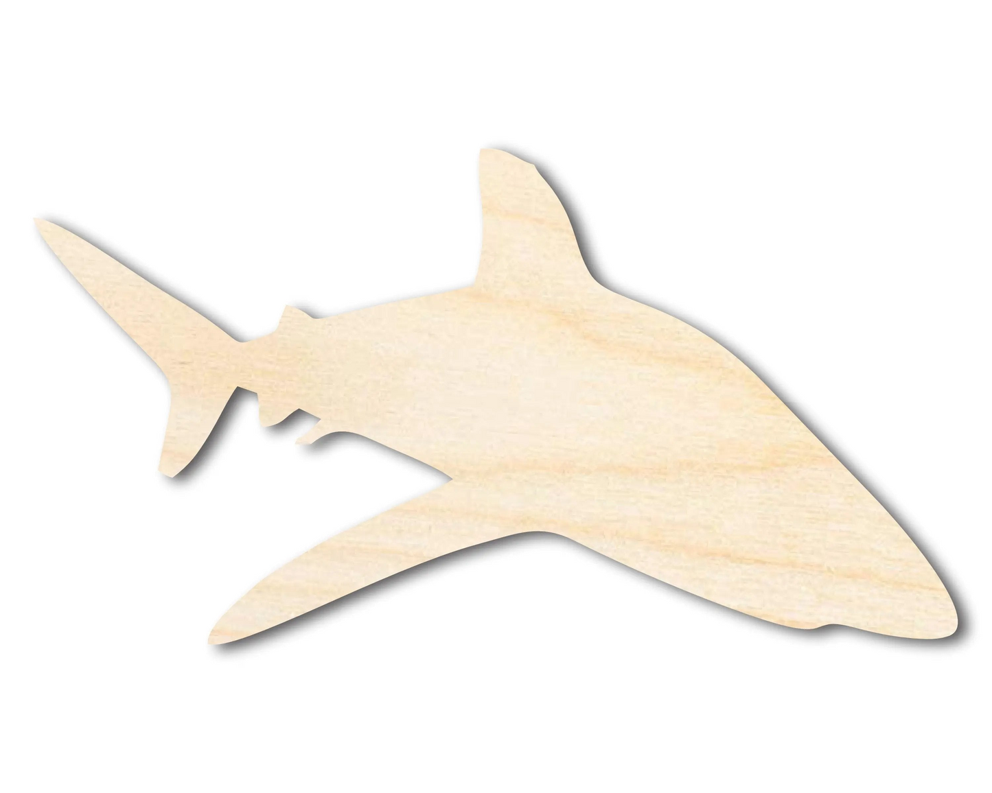 Unfinished Wood Sand Tiger Shark Shape | DIY Craft Cutout | up to 46" DIY