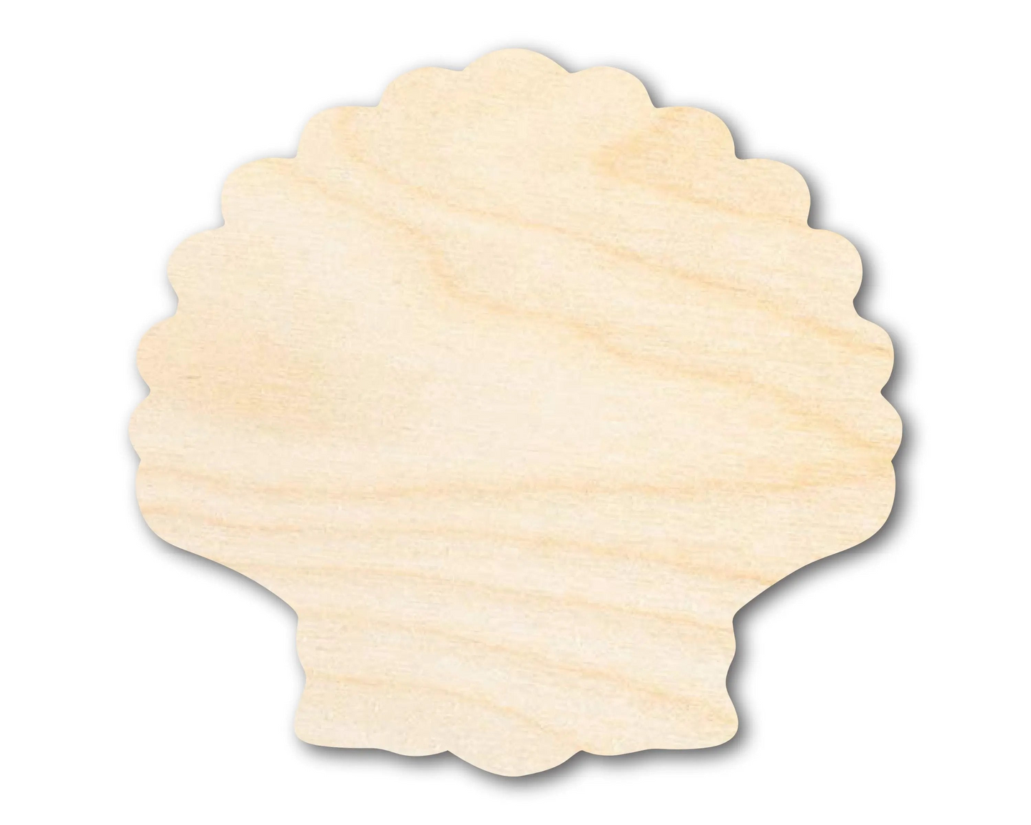 Bigger Better | Unfinished Wood Sea Shell Clam Silhouette | DIY Craft Cutout |