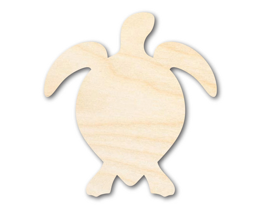 Bigger Better | Unfinished Wood Sea Turtle Shape |  DIY Craft Cutout