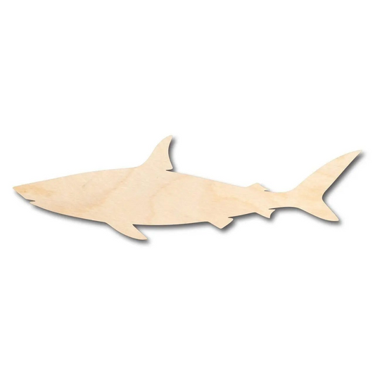 Unfinished Wood Shark Shape - Ocean - Nursery - Craft - up to 46" DIY