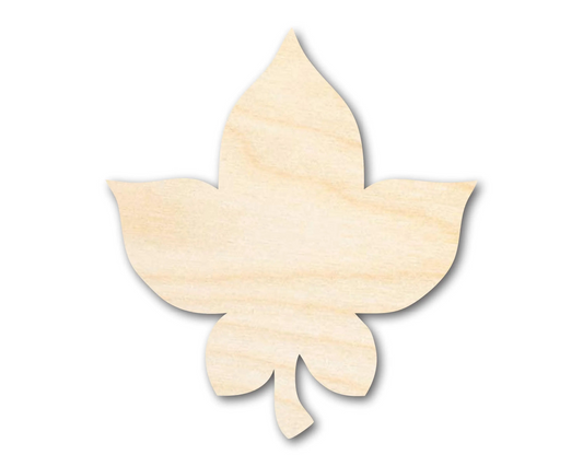 Bigger Better | Unfinished Wood Simple Fall Leaf Shape |  DIY Craft Cutout