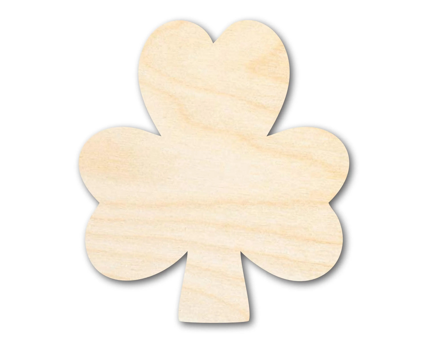 Bigger Better | Unfinished Wood Simple Shamrock Shape | DIY Craft Cutout |