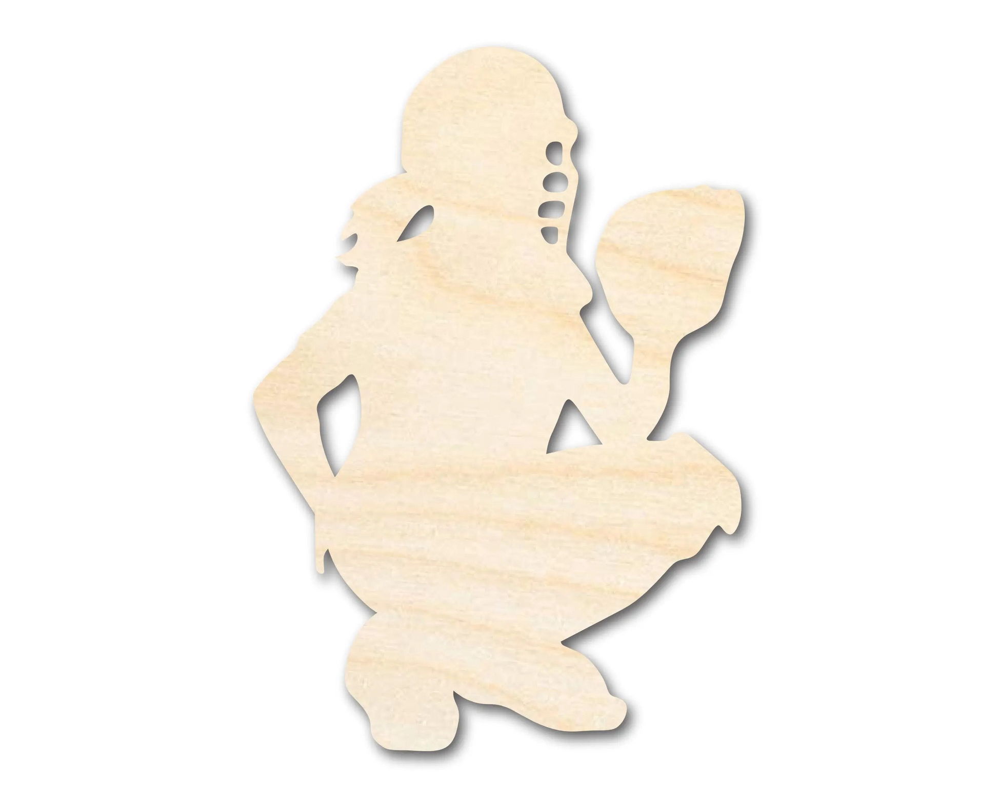 Unfinished Wood Softball Catcher Silhouette | DIY Softball Craft Cutout | up to 46" DIY