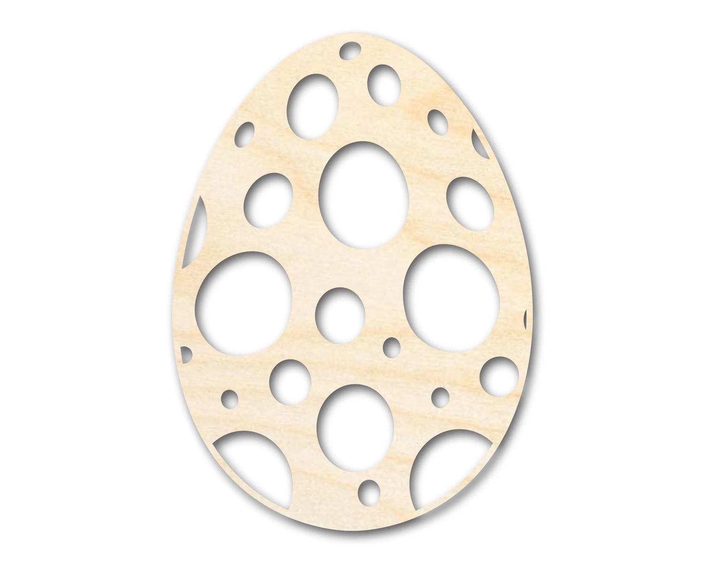 Unfinished Wood Spotted Egg Shape - Easter Craft - up to 46" DIY