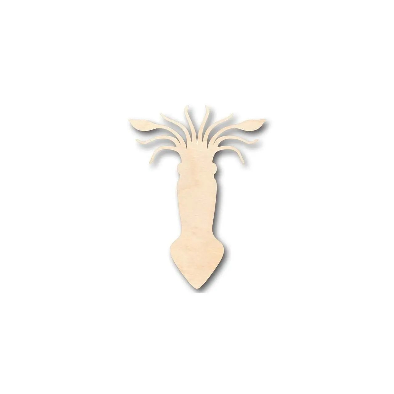 Unfinished Wood Squid Shape - Ocean - Nursery - Craft - up to 46" DIY