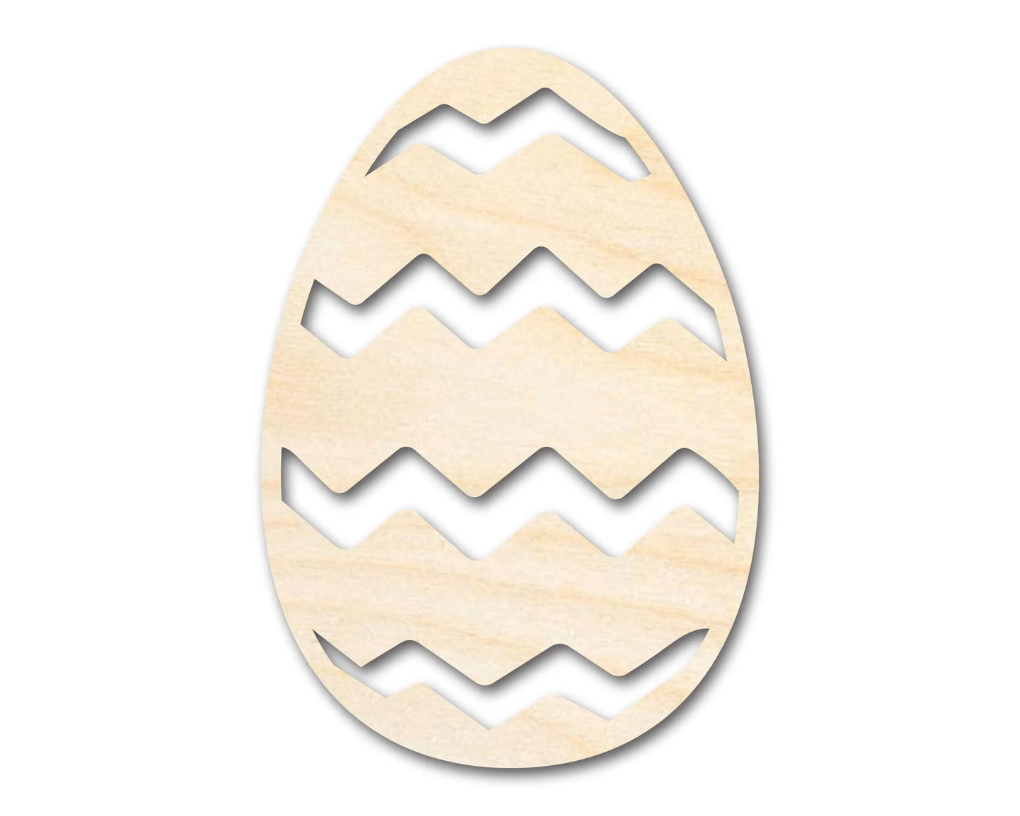 Unfinished Wood Striped Egg Shape - Easter Craft - up to 46" DIY